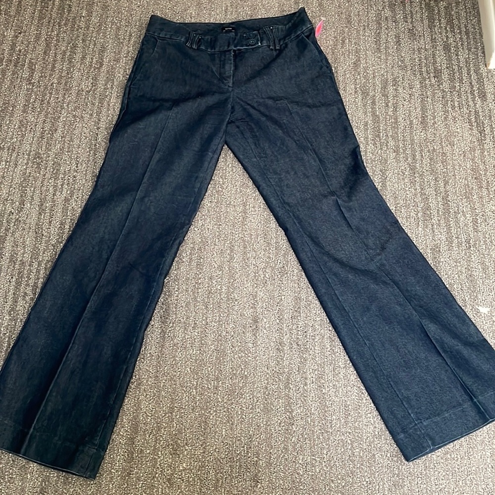 Editor wide leg dark was denim jeans size 4